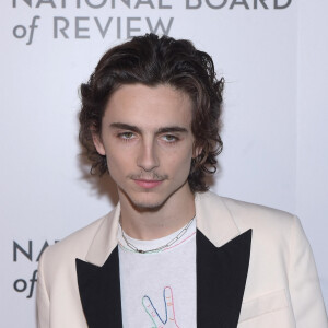 Timothée Chalamet lors du photocall de la soirée de gala des "2020 National Board of Reviews Awards" à New York City, New York, Etats-Unis, le 8 janvier 2020.