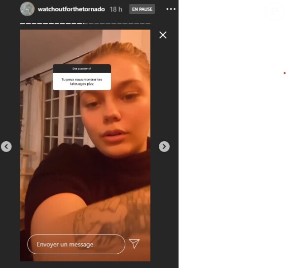 Louane dévoile ses tatouages sur Instagram. Le 15 octobre 2020.