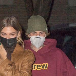 Hailey Baldwin et Justin Bieber à New York, le 15 octobre 2020.