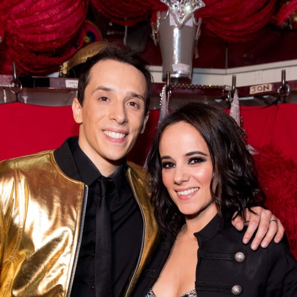 Info - La chanteuse Alizée est maman pour la deuxième fois d'une petite fille prénommée Maggy - Exclusif  - Grégoire Lyonnet et sa femme Alizée - Backstage de l'émission "Tous au Moulin Rouge pour le sidaction" au Moulin Rouge à Paris le 20 mars 2017. L'émission sera diffusée sur France 2 le samedi 25 mars à 21h00. © Cyril Moreau - Dominique Jacovides / Bestimage