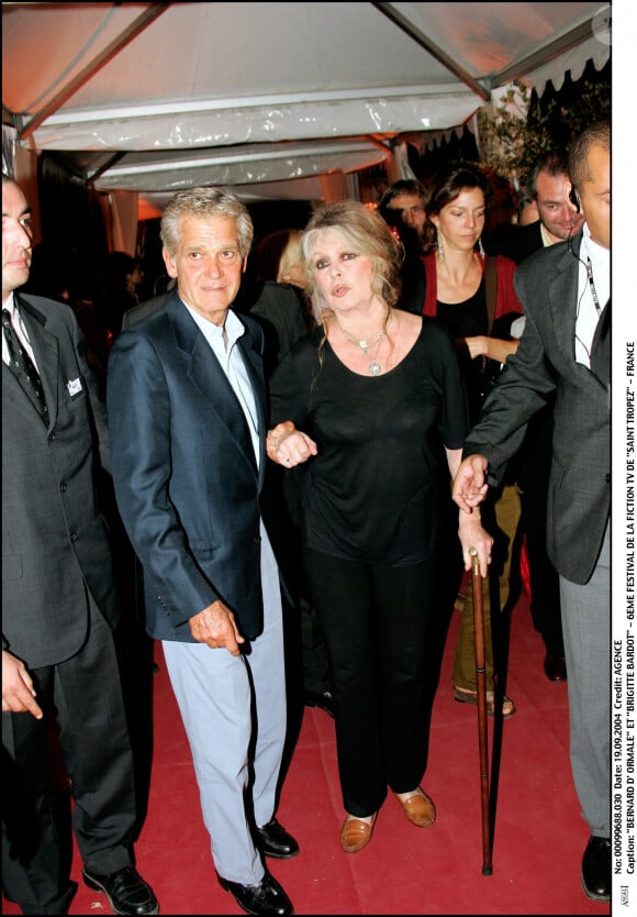 Bernard d'Ormale et Brigitte Bardot- 6e festival de la fiction télé de St Tropez.