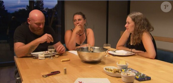Jérôme avec ses prétendantes Lucile et Alicia dans "L'amour est dans le pré 2020", lundi 26 octobre, sur M6