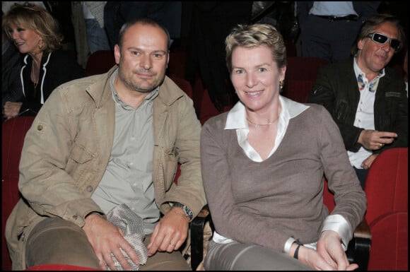 Elise Lucet et son mari Martin Bourgeois - Générale du spectacle "Deuxième couche" de Nicolas Canteloup à l'Olympia.