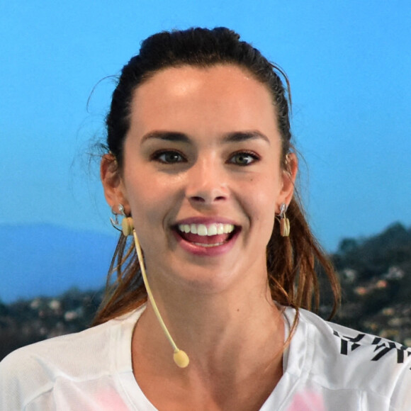 Exclusif - Marine Lorphelin (Miss France 2013) anime une séance cardio et musculation au salon Be Fit à Aix les Bains le 19 septembre 2020. © Romain Doucelin / Bestimage