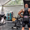 Dwayne Johnson en pleine séance de musculation. Septembre 2020.