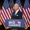 Joe Biden, le candidat démocrate à l'élection présidentielle américaine, et la sénatrice Kamala Harris à Wilmington, le 12 août 2020.