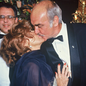 Sean Connery et sa femme Micheline Roquebrune - Archives. 1992