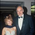 Sean Connery et sa femme Micheline Roquebrune - Archives. 1992