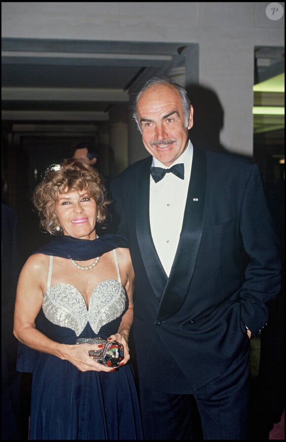 Sean Connery et sa femme Micheline Roquebrune - Archives. 1992