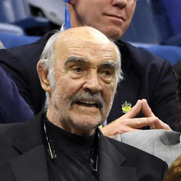 Sean Connery - Open de tennis de Flushing Meadows - Federer bat Frances Tiafoe le 29 août 2017.