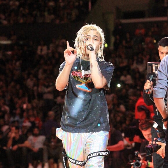 Lil Pump participe au Ace Family Basketball Charity au Staple Center à Los Angeles. le 29 juin 2019.