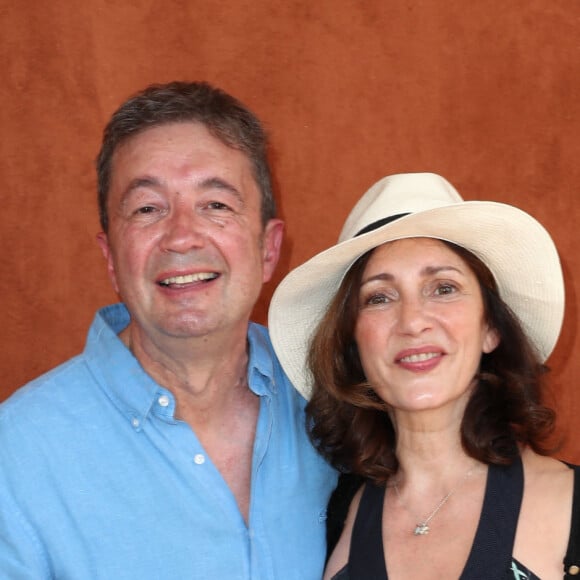 Frédéric Bouraly et Valérie Karsenti au village lors des internationaux de tennis de Roland Garros à Paris, France, le 1 juin 2019. © Jacovides-Moreau/Bestimage 