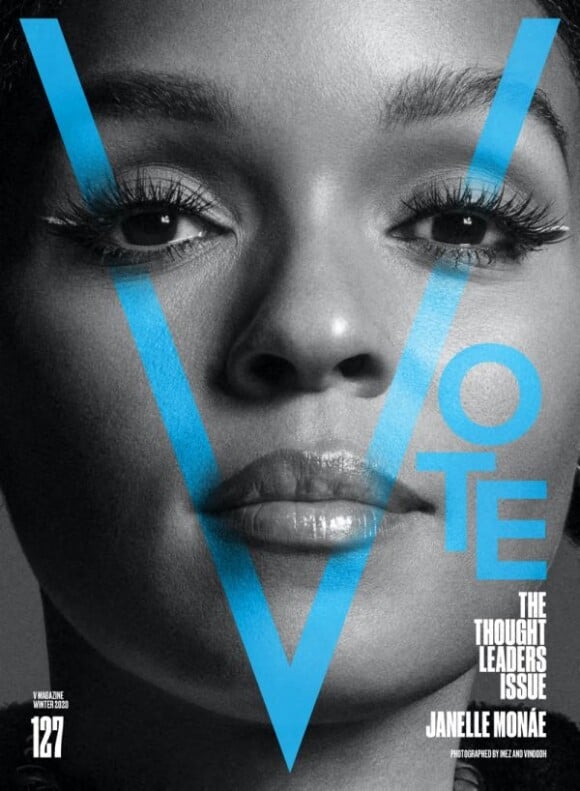 V Magazine a publié 137 couvertures différentes pour encourager les américains de voter ici avec Janelle Monae