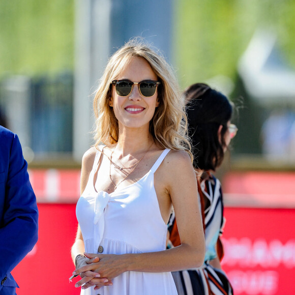 Elodie Fontan (Marraine du LGCT - LPEJ 2019) pendant la remise des Prix CSI5 Global Champions League of Paris lors du Longines Paris Eiffel Jumping au Champ de Mars à Paris, France, le 6 juillet 2019. © Pierre Perusseau/Bestimage 