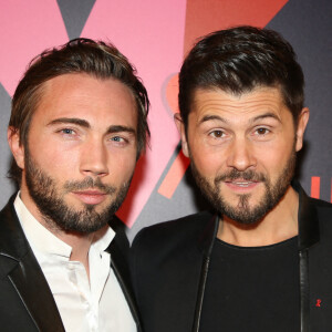 Christophe Beaugrand et son mari Ghislain Gerin lors du gala de charité le grand bal "ParAmour' à l'hôtel de ville de Paris, France, le 14 février 2019. © Denis Guignebourg/Bestimage