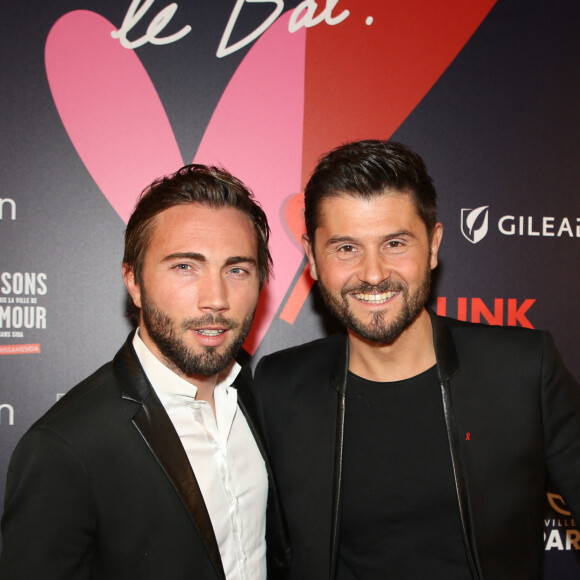 Christophe Beaugrand et son mari Ghislain Gerin lors du gala de charité le grand bal "ParAmour' à l'hôtel de ville de Paris, France, le 14 février 2019. © Denis Guignebourg/Bestimage