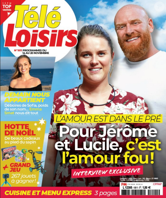 Jérôme et Lucile (L'amour est dans le pré) font la couverture du nouveau numéro du magazine Télé-Loisirs