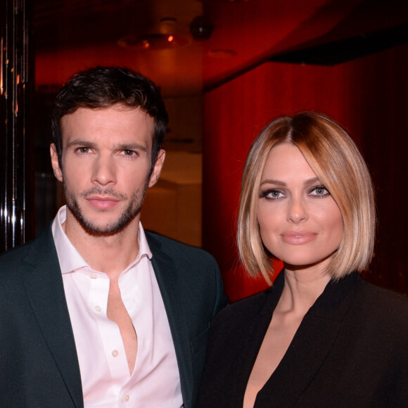 Exclusif - Hugo Philip et sa compagne Caroline Receveur - Soirée de lancement du nouveau parfum Boss "The scent absolute" à l'hôtel Mandarin Oriental à Paris le 13 novembre 2019. © Rachid Bellak/Bestimage 