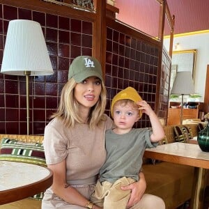 Caroline Receveur avec son fils Marlon, le 23 octobre 2020