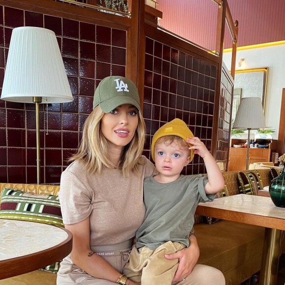 Caroline Receveur avec son fils Marlon, le 23 octobre 2020