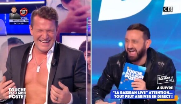 Benjamin Castaldi se déshabille dans "Touche pas à mon poste" et montre ses fesses, le 12 novembre 2020, sur C8