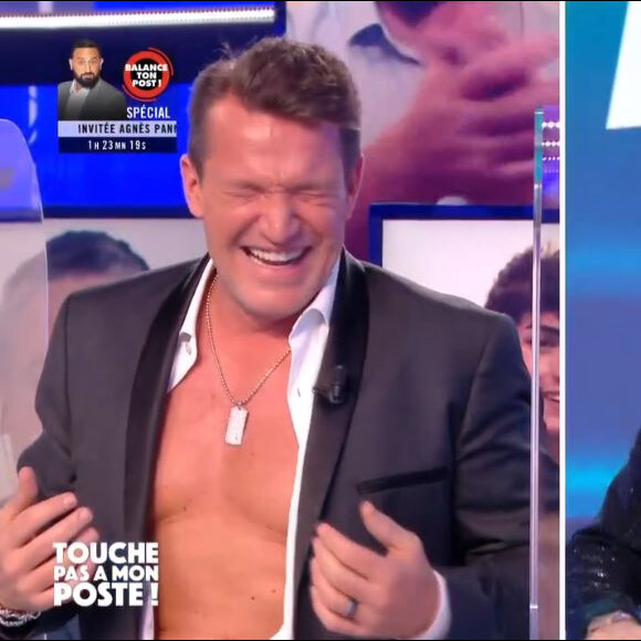 Benjamin Castaldi se déshabille dans "Touche pas à mon poste" et montre ses fesses, le 12 novembre 2020, sur C8