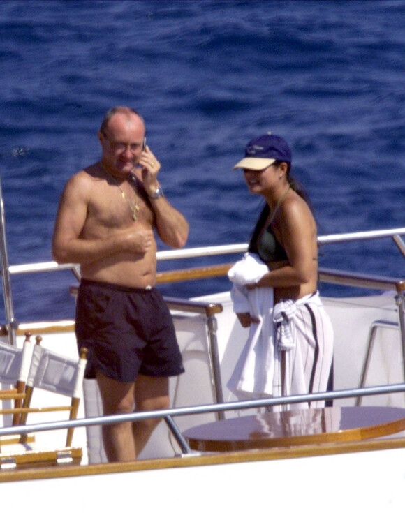 Phil Collins et son épouse Orianne à Porto Cervo en Sardaigne.