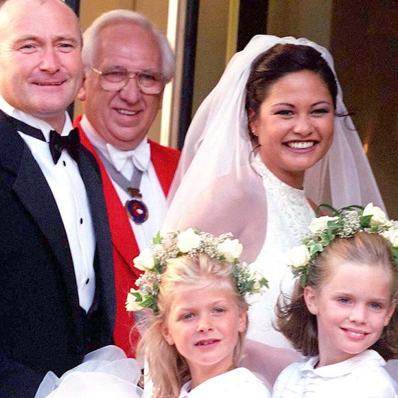 Mariage de Phil Collins et d'Orianne Cevey à l'hôtel Beau-Rivage de Lausanne, en Suisse.