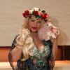 La Cicciolina (Ilona Staller) participe à la conférence de presse du Festival d'Art Erotique à Athènes © Aristidis Vafeiadakis via ZUMA Wire/Bestimage