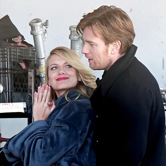 Mélanie Laurent et Ewan McGregor en tournage à Los Angeles en février 2010.