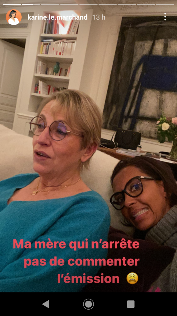 Karine Le Marchand et sa maman, photo en story Instagram, le 23 novembre 2020