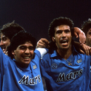 Archives - Diego Maradona et Careca lors d'une finale de football. Le 19 avril 1989 © Imago / Panoramic / Bestimage