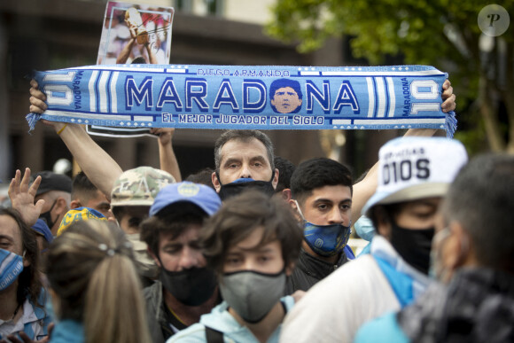 Le cortège funèbre de Diego Armando Maradona quitte la Casa Rosada. Buenos Aires, le 26 novembre 2020.