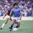 Archives - Diego Maradona lors d'un match de football Naples vs Milan. Saison 1990/1991 © Imago / Panoramic / Bestimage