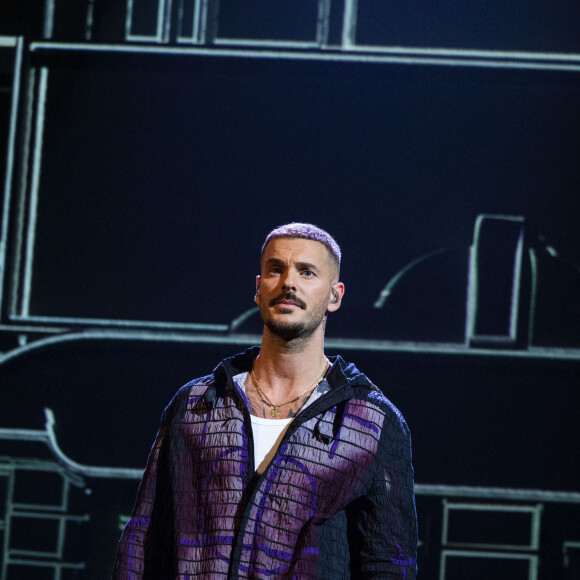 Exclusif - M. Pokora (Matt Pokora) - Enregistrement de l'émission "Spectaculaire" présentée par J.M.Généreux, qui sera diffusée le 3 octobre sur France 2, à La Plaine Saint-Denis. Le 22 septembre 2020 Spectaculaire, c'est le spectacle de tous les spectacles : un divertissement exceptionnel pour toute la famille avec les 12 meilleurs numéros visuels du moment.  © Pierre Perusseau / Bestimage