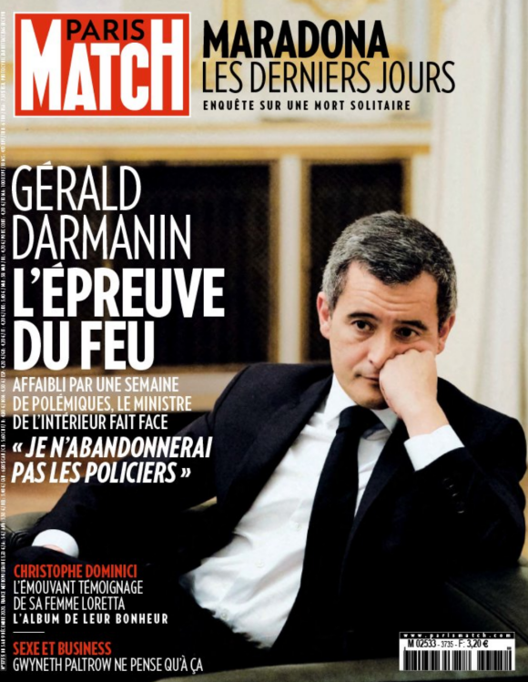 Couverture du nouveau numéro du magazine Paris Match