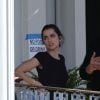 Exclusif - Ben Affleck et sa compagne Ana de Armas sur le tournage du film "Dark Water' sur un balcon à la Nouvelle-Orléans, le 21 novembre 2020.