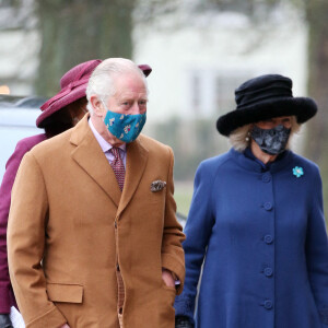 Le prince Charles et Camilla Parker Bowles, duchesse de Cornouailles, à leur arrivée en la cathédrale de Salisbury pour son 800ème anniversaire. Le 7 décembre 2020
