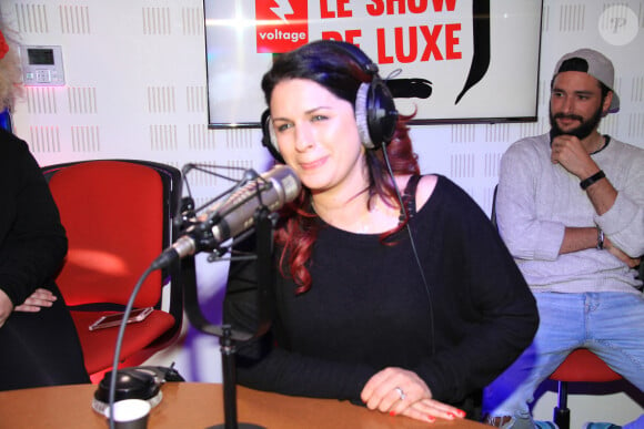 Exclusif - La chanteuse Larusso (Laëtitia Larusso) lors de l'émission "Le Show de Luxe" sur la Radio Voltage à Paris, France, le 8 avril 2019. © Philippe Baldini/Bestimage