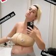 Katy Perry enceinte, en sous-vêtement de maternité. Photo publiée sur son compte Instagram.