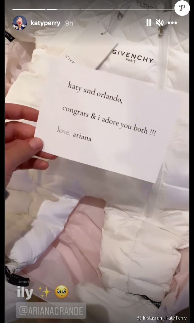 Katy Perry remercie Ariana Grande pour le cadeau que cette dernière a fait à sa fille.