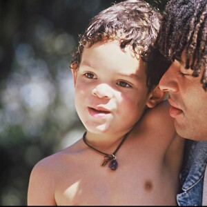 Yannick et son fil Joakim le 26 avril 1990