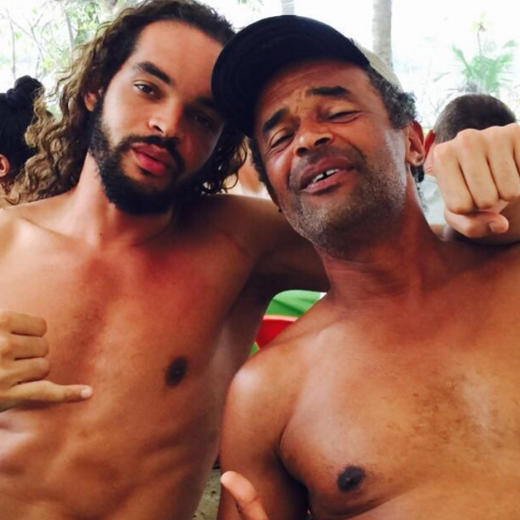 Joakim Noah pose avec son papa, Yannick Noah, sur Instagram, 2016.