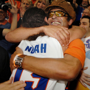 Yannick Noah et son fils Joakim Noah à Atlanta en avril 2007.