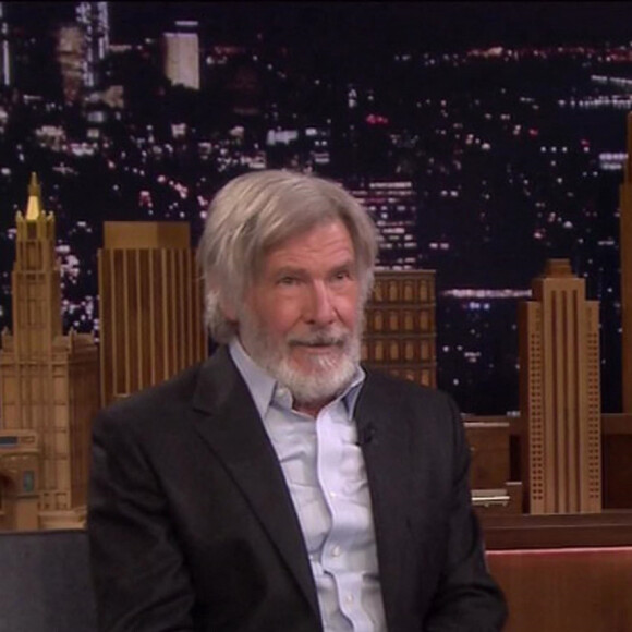 Harrison Ford rend hommage à Peter Mayhew, co-vedette de Star Wars, dans l'émission "The Tonight Show" de Jimmy Fallon, à New York City, New York, Etats-Unis, le 23 mai 2019.