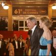 Harrison Ford et son épouse Calista Flockhart au Festival de Cannes en 2008 pour présenter "Indiana Jones 4".