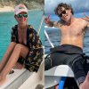 Laeticia Hallyday en vacances sur l'île de Saint-Barthélémy, été 2020 - Jalil Lespert sur cette même île avec elle, décembre 2020.