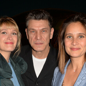 Caroline Anglade (enceinte), Marc Lavoine et Julie de Bona à la générale de presse du spectacle musicale "Les Souliers Rouges" aux Folies Bergères à Paris, France, le 4 février 2020. © Veeren/Bestimage 