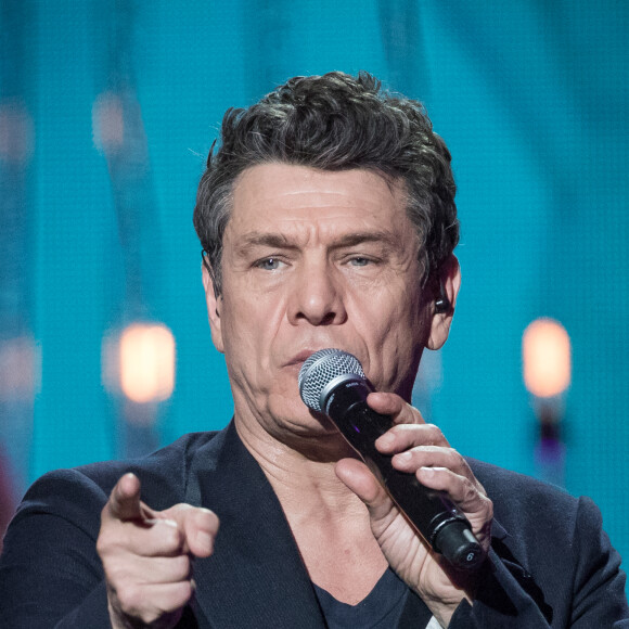 Exclusif -  Marc Lavoine - Enregistrement de l'émission "Rendez vous avec Julien Clerc" au Théâtre du Châtelet à Paris, qui sera diffusée le 29 novembre sur France 3. Le 24 octobre 2019. A travers un rendez-vous unique en son genre sur la scène du Théâtre du Châtelet, Julien Clerc a invité des artistes proches de lui à réinterpréter en duo ses plus grands hymnes. En 50 ans de carrière, Julien Clerc a marqué toutes les époques en offrant à son public des chansons iconiques. A l'occasion de cette soirée d'exception, un vibrant hommage sera rendu à Julien Clerc par tous ces artistes. Émaillé de témoignages et d'archives, "Rendez-vous avec Julien Clerc" offrira aux spectateurs l'occasion de se remémorer quelques bons souvenirs de toutes ces époques traversées. © Cyril Moreau / Bestimage 