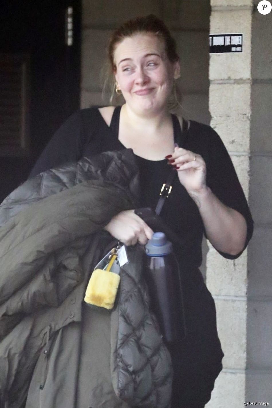 Exclusif - Adele quitte son cours de gym à Los Angeles le 8 novembre 2018.
